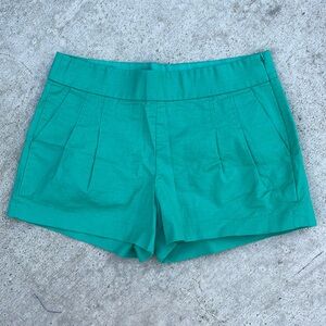 J.Crew 4 Pleated Shorts in Structured Cotton